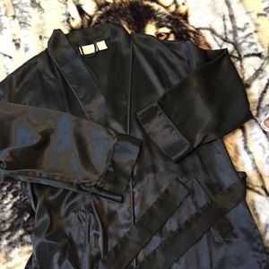 Vintage Victoria’s Secret Black Satin Robe